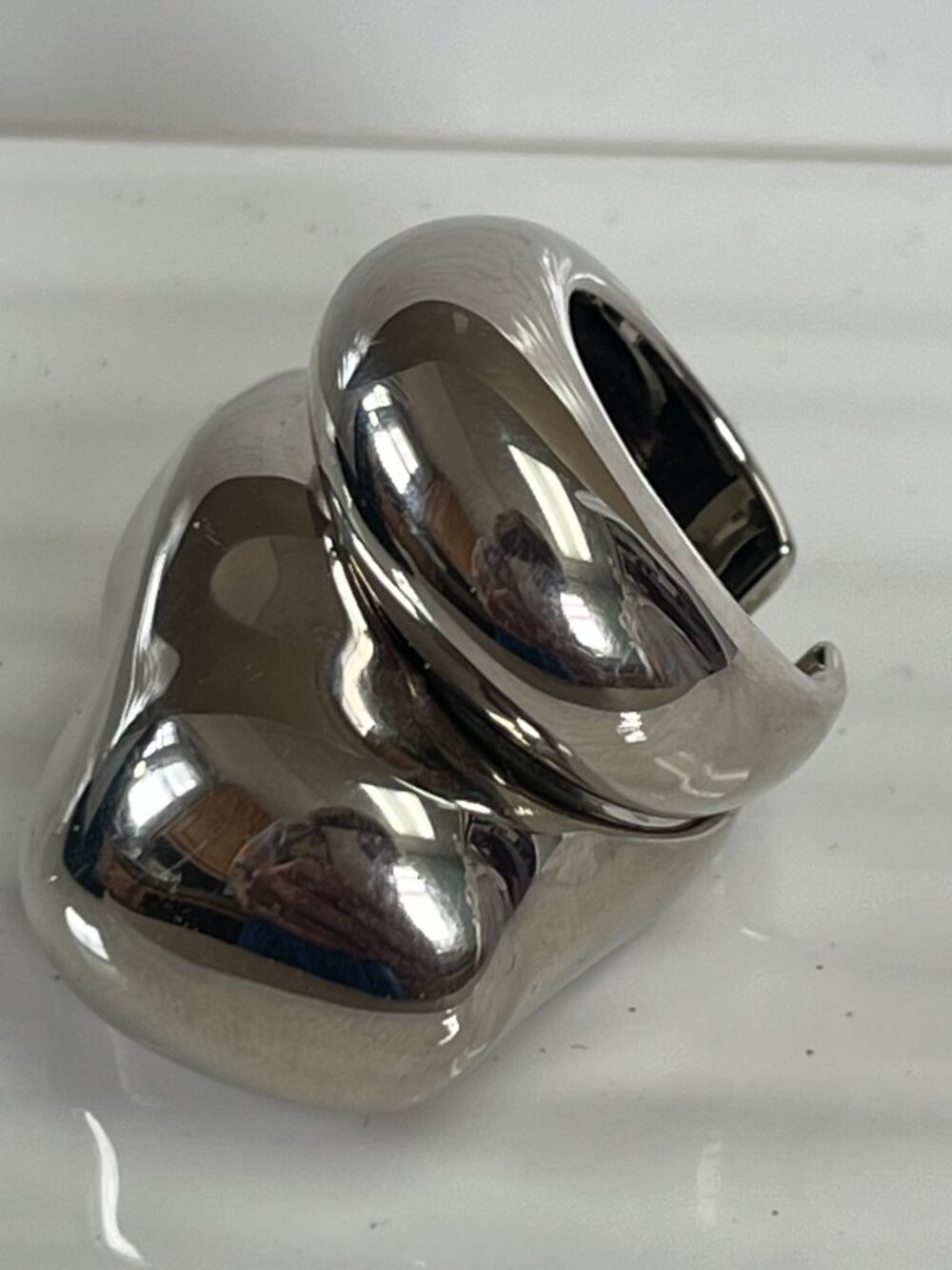 Alexander McQueen silver tone ring - Picture 2 of 4